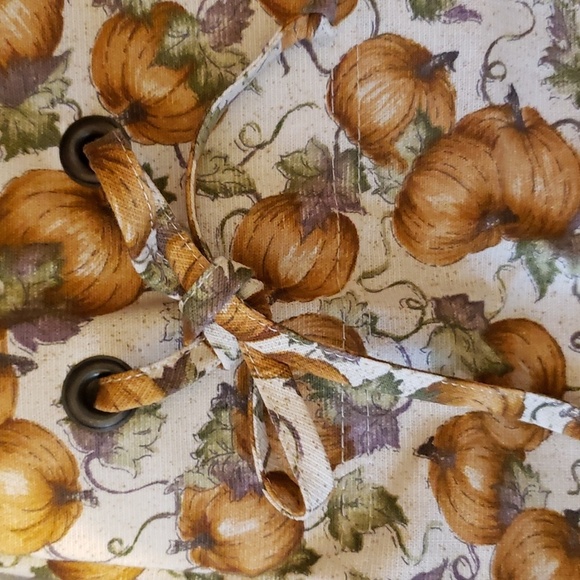 LONGABERGER BASKET AUTUMN TOTE LINER PUMPKIN PATCH 2003 - Picture 3 of 7